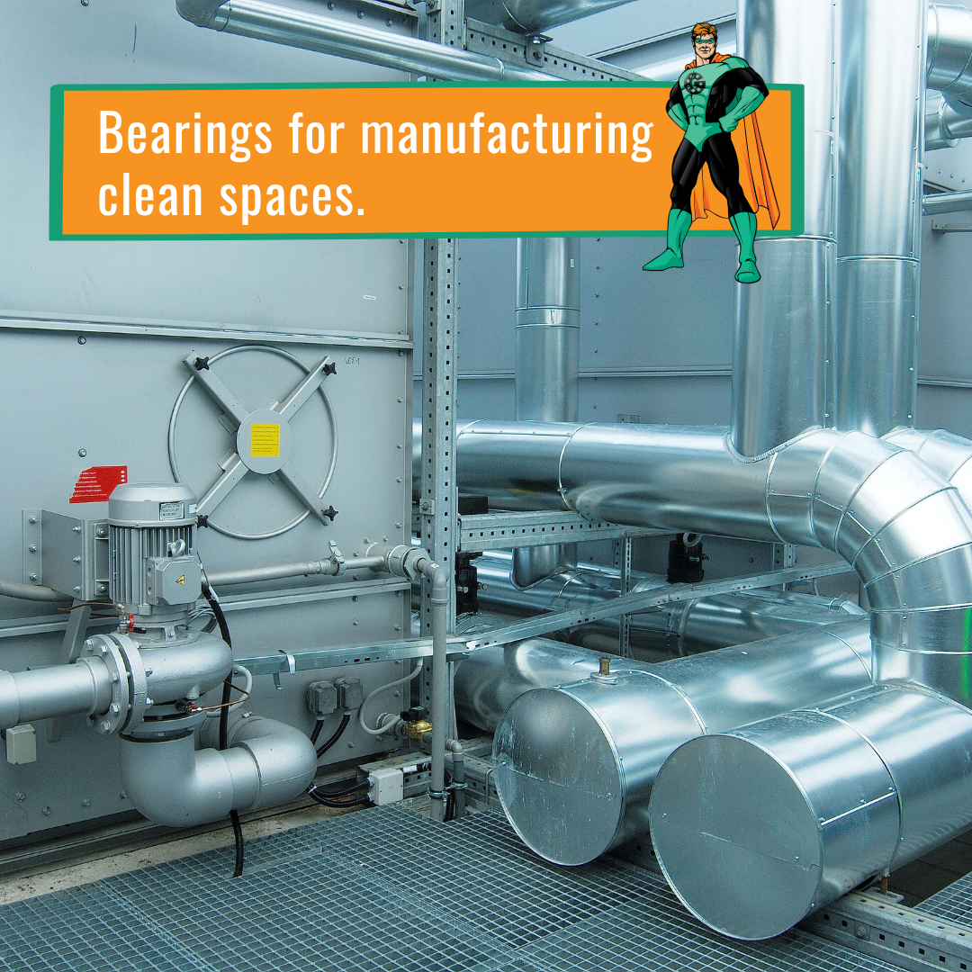 cleanroom bearings for wet and dry environments