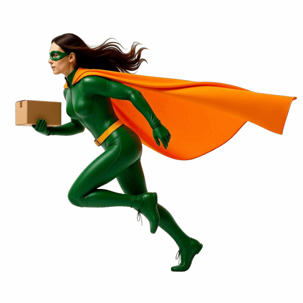 GodivaWoan running to deliver another urgent Godiva Bearings delivery